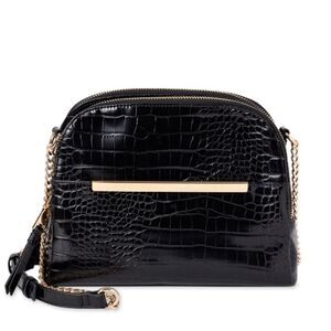 Faux crocodile crossbody  